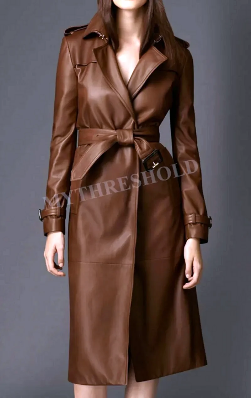 Кожаный тренч Burberry
