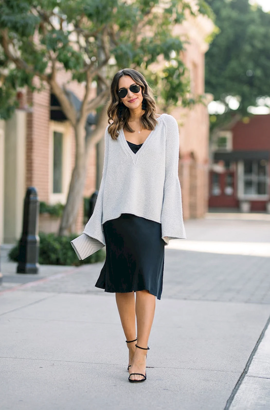 Платье сорочка со свитером