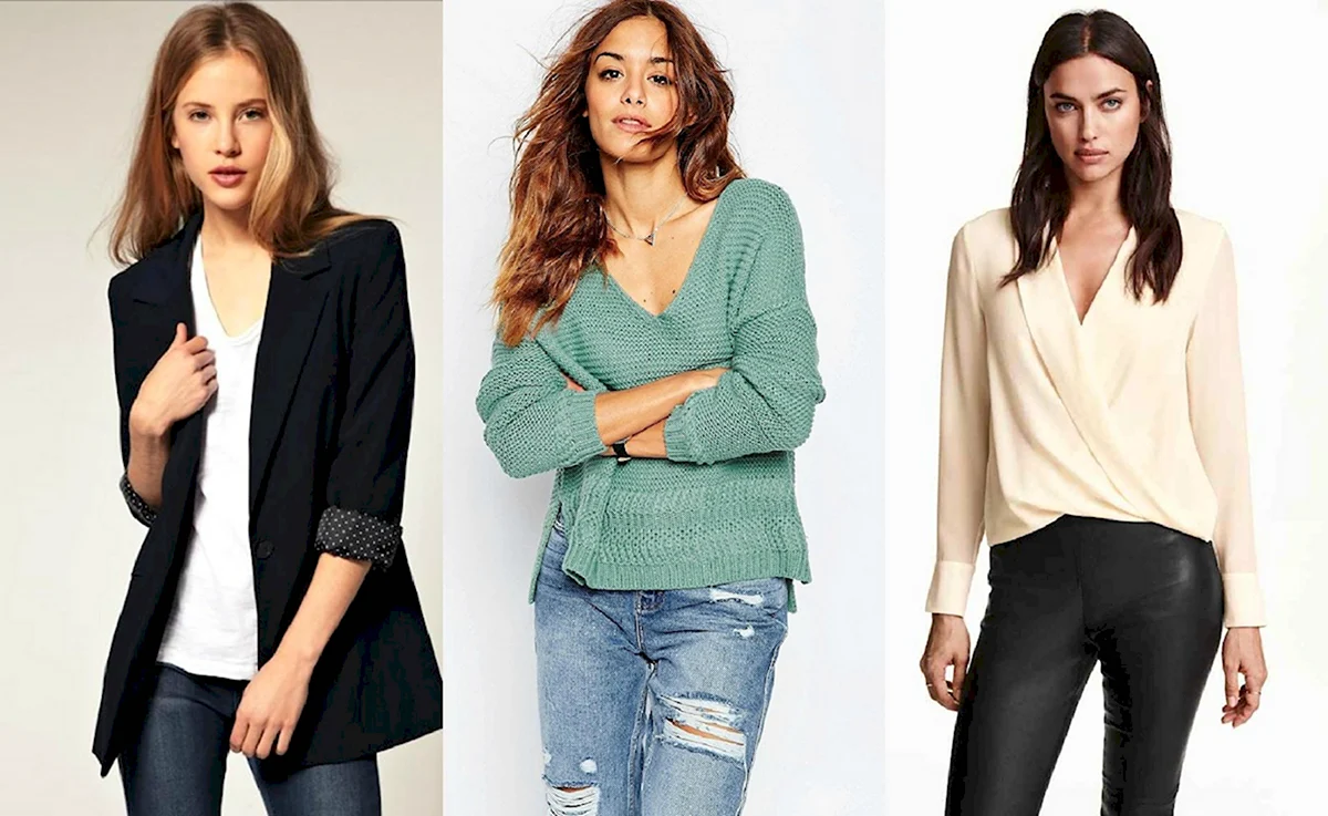 Жакет для перевернутого треугольника