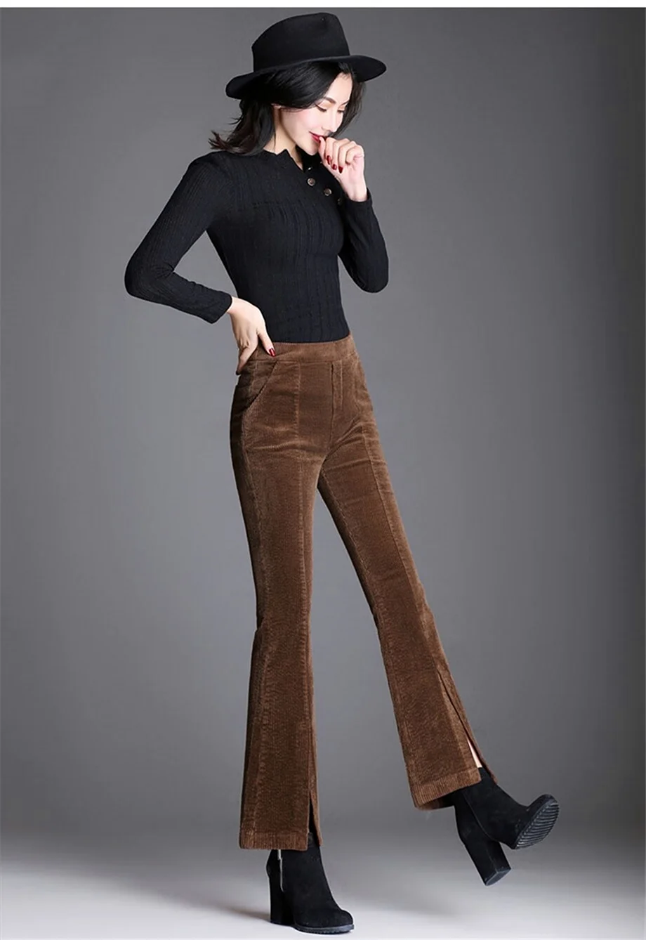 Вельветовые брюки клеш gap