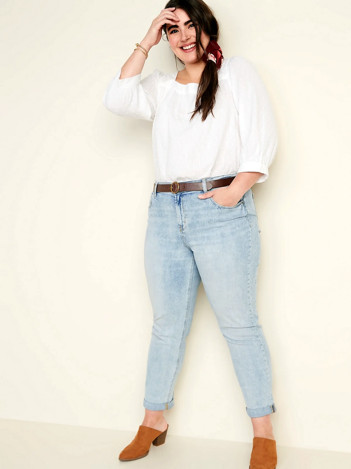 Джинсы бойфренды плюс сайз