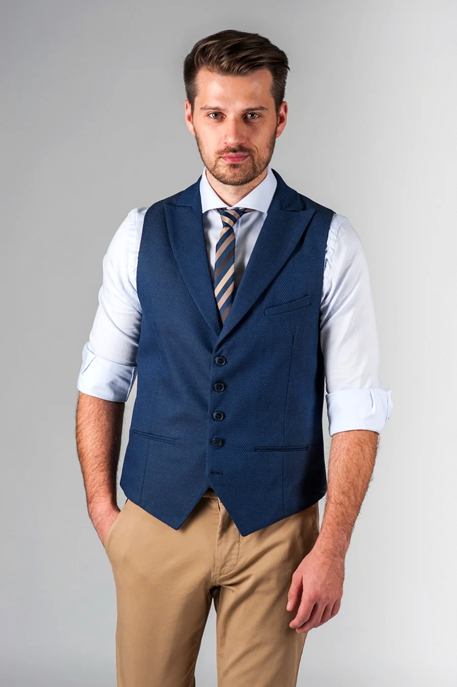 Рубашка с жилеткой мужская