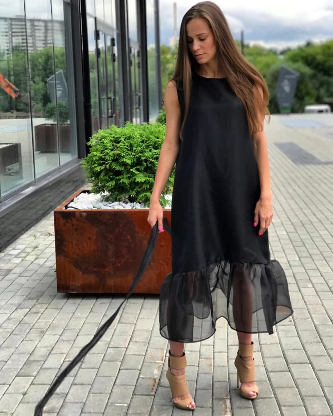 Платье трапеция длинное