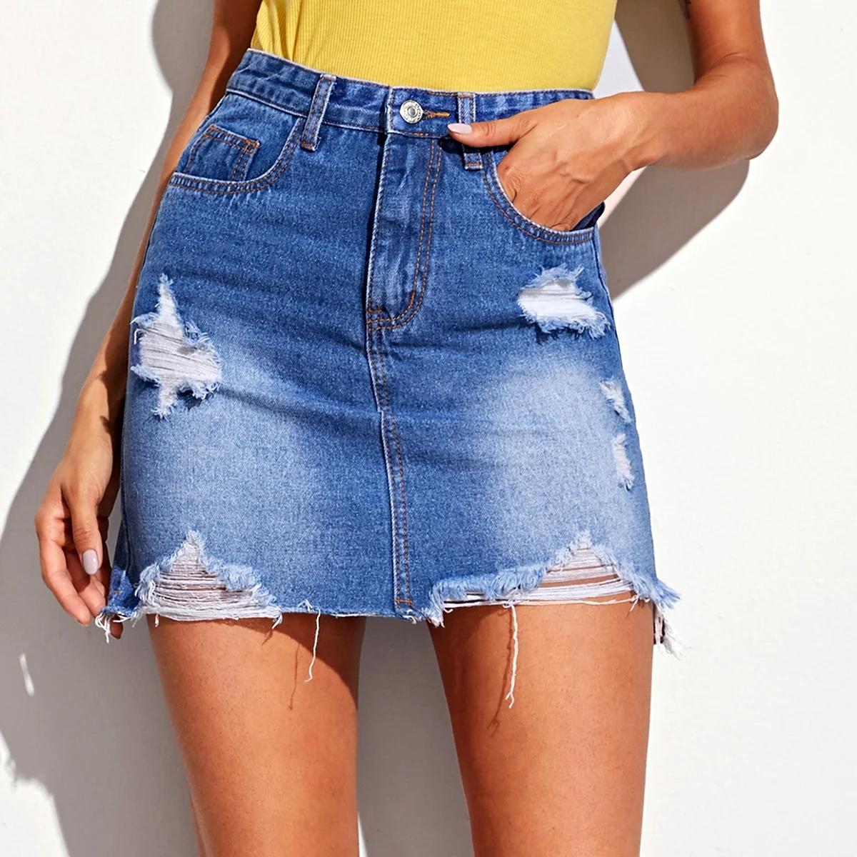 Юбка джинсовая