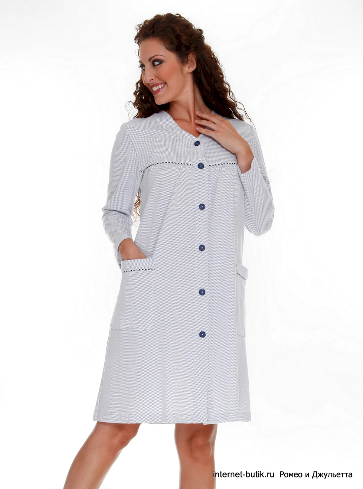 Халат на пуговицах Либра мод1101