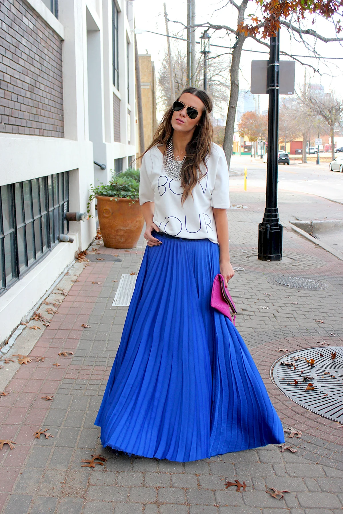 Плиссированная юбка макси