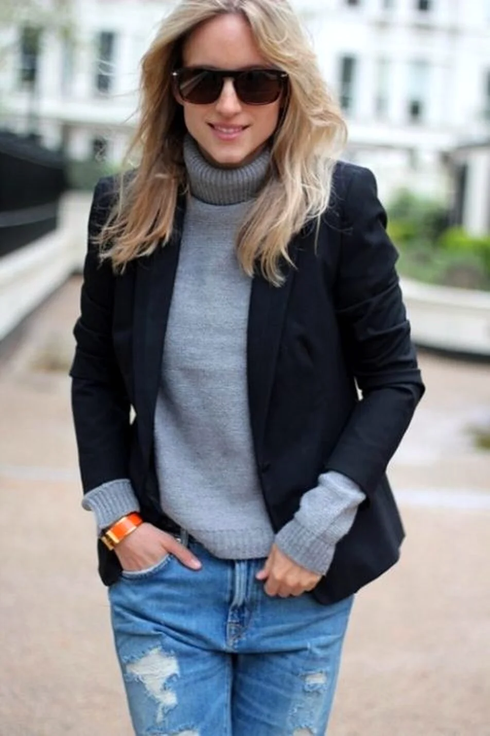 Водолазка с пиджаком женские