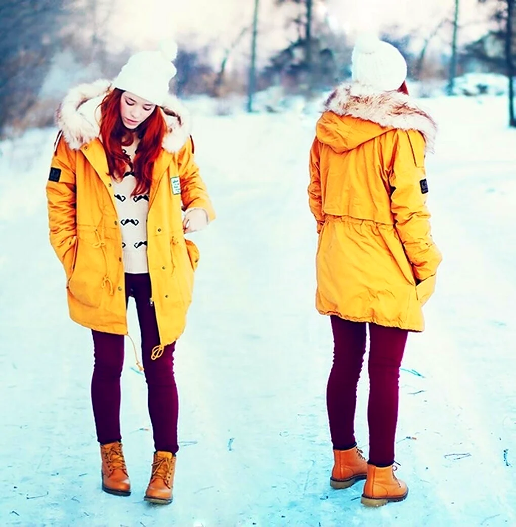 Желтая парка