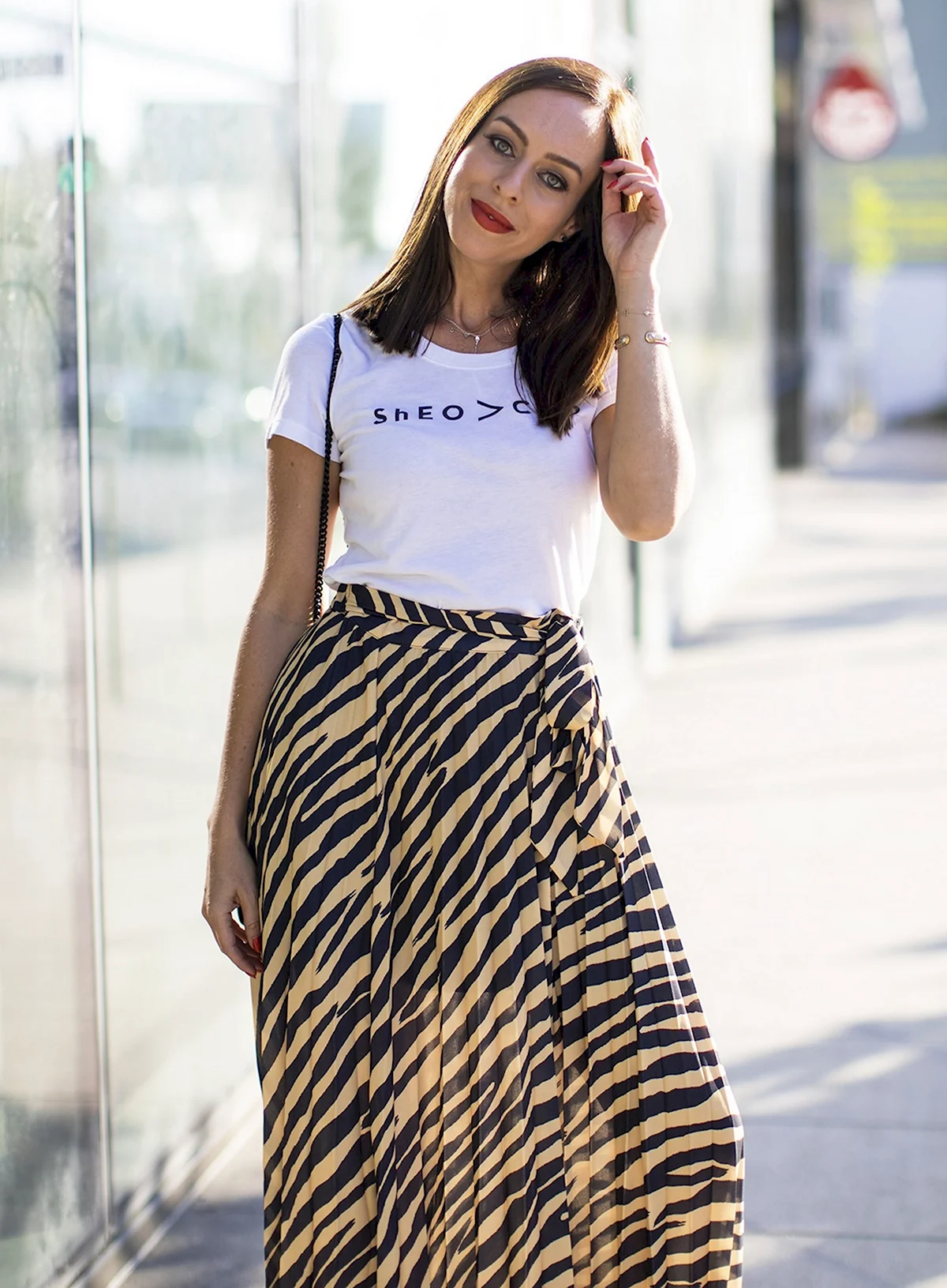 Юбка с принтом животных