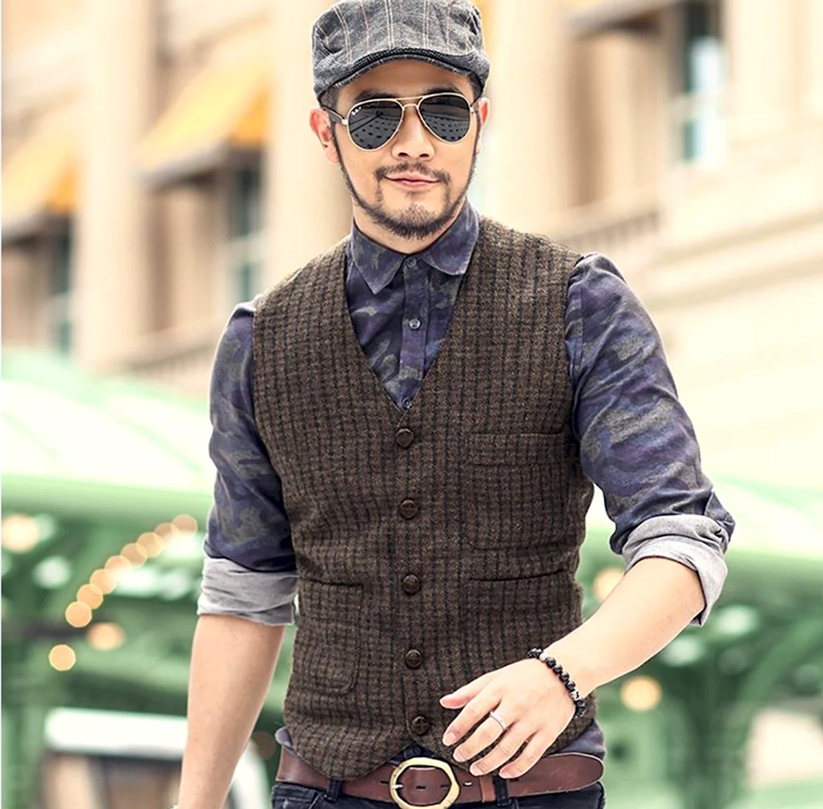 Твидовый жилет мужской стиль