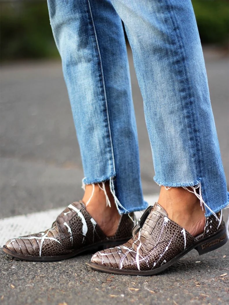 Обрезанные джинсы