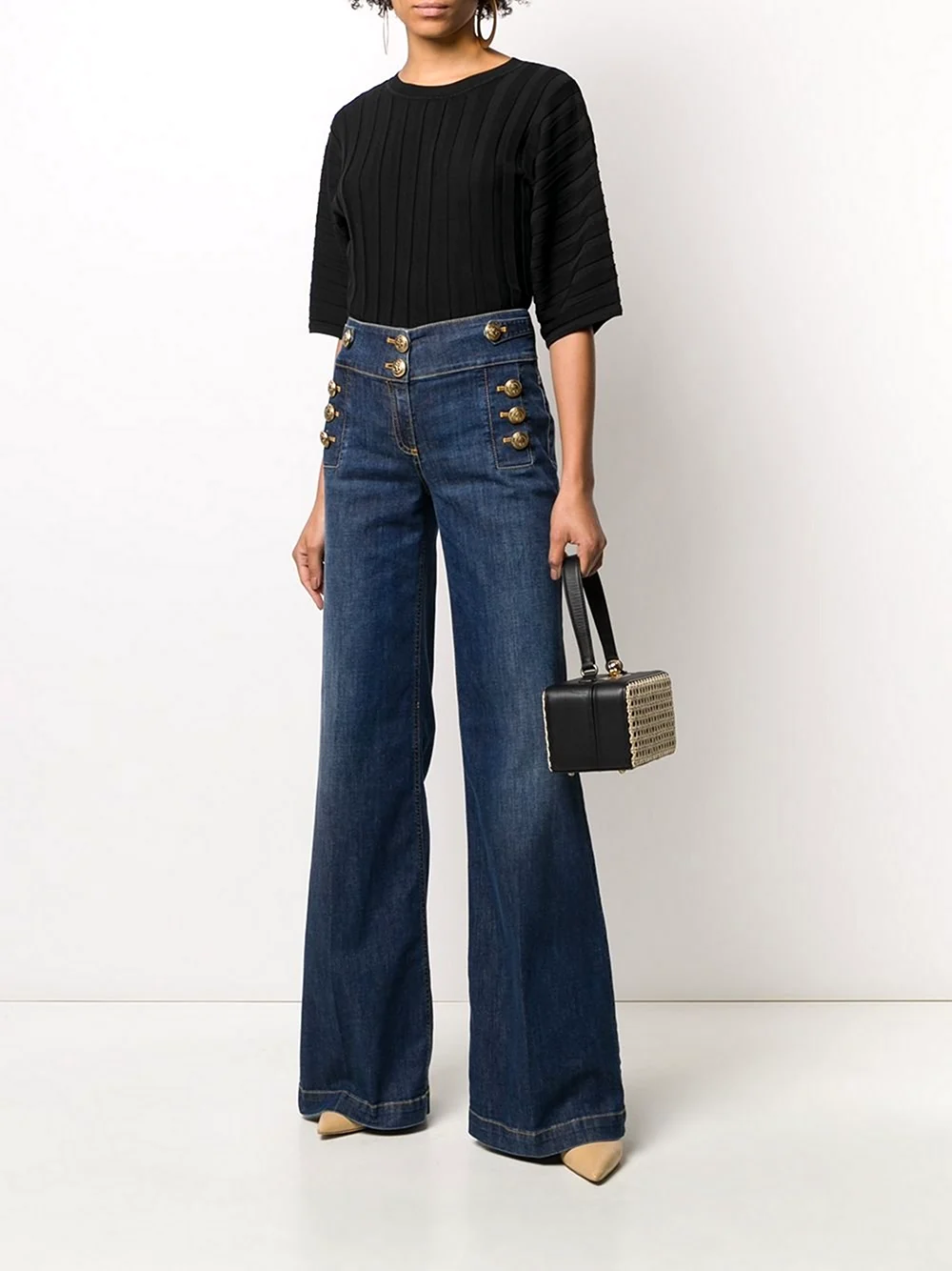 Джинсы клеш Elisabetta Franchi