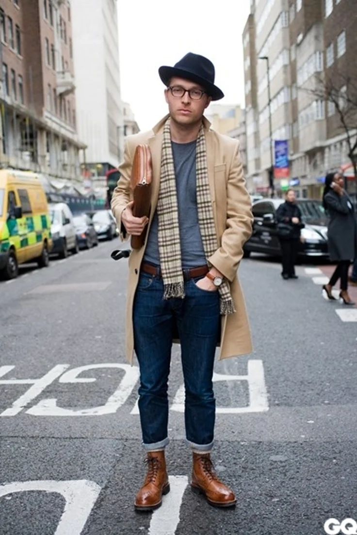 Мужская шляпа трилби стрит стайл