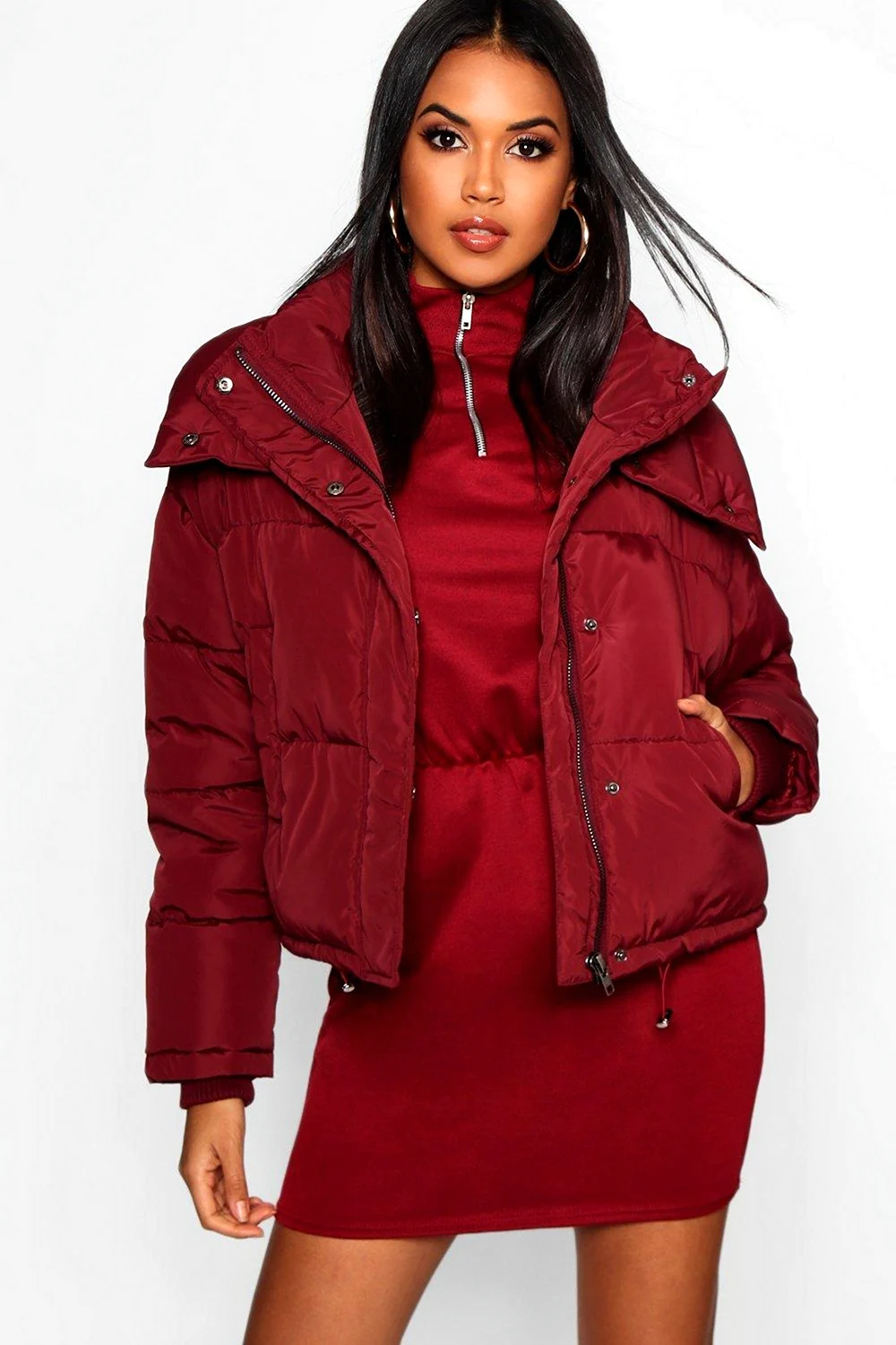 Укороченная куртка пуховик