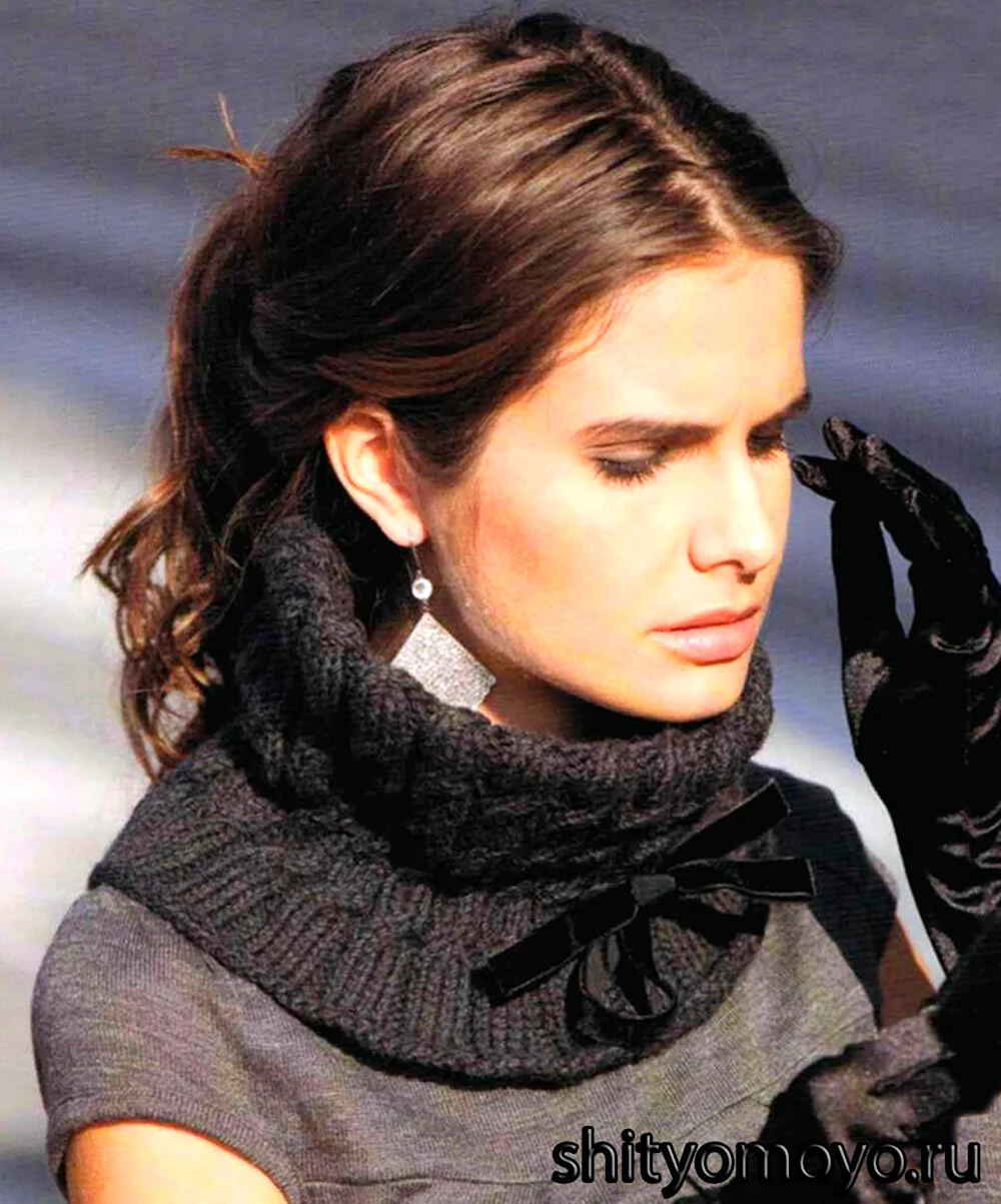 Воротник на шею вязаный