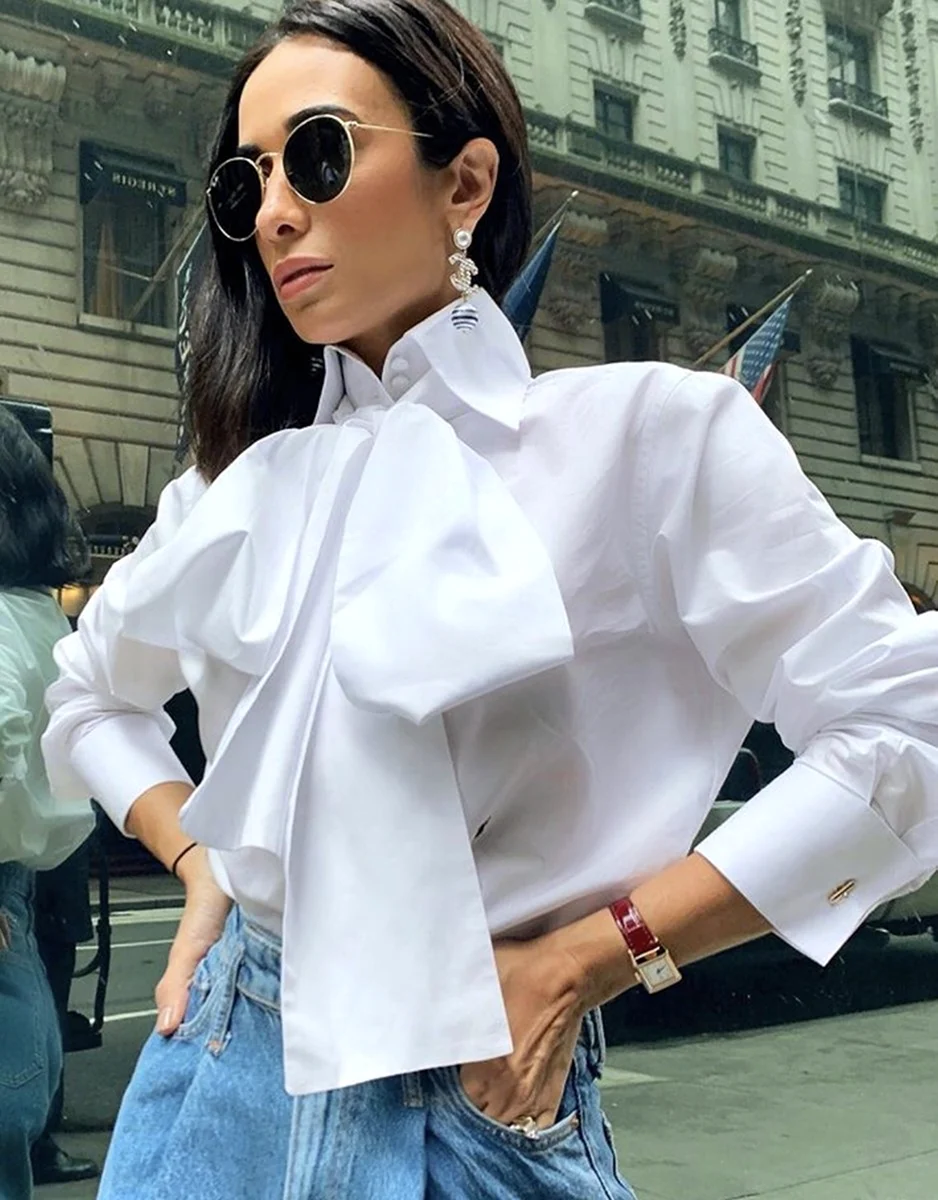 Рубашка женская белая модная