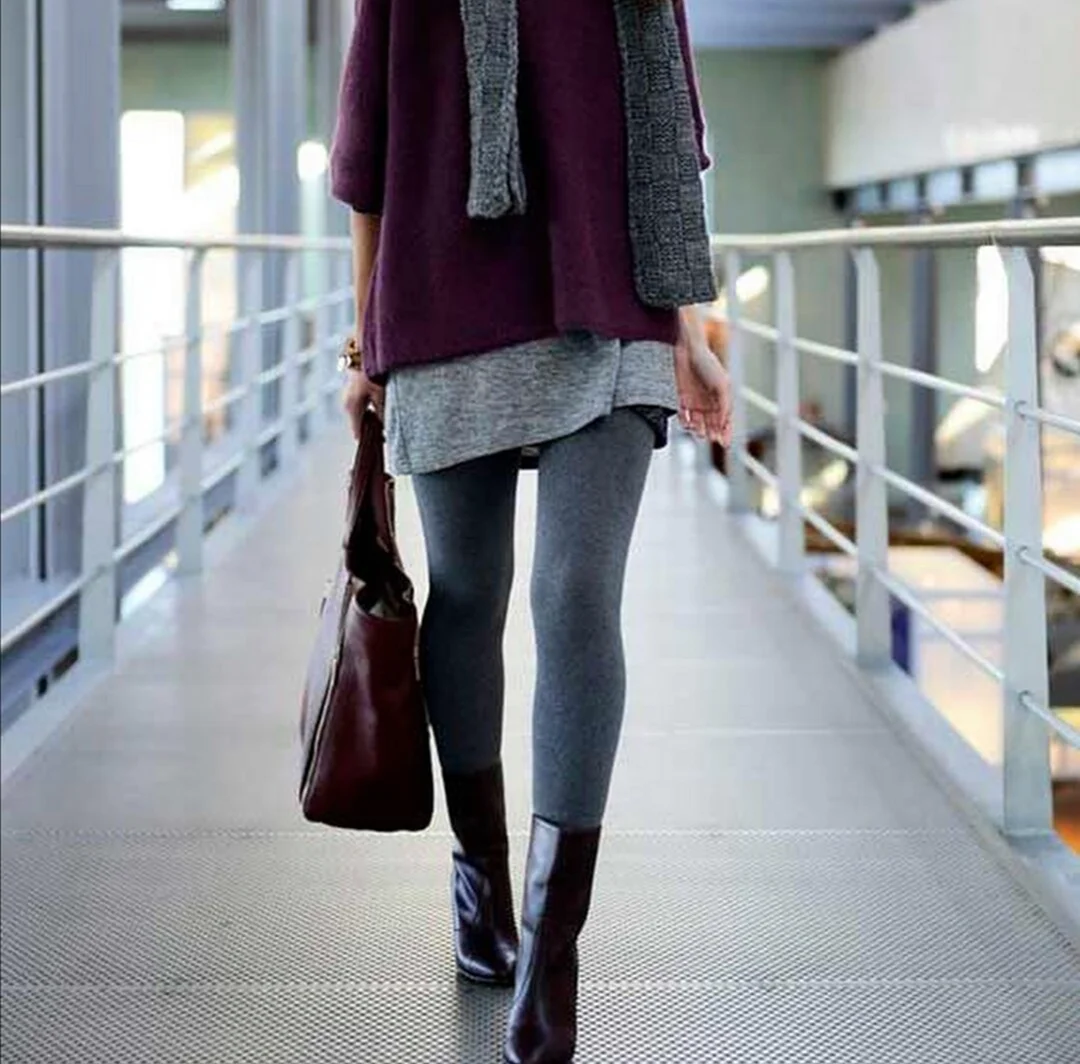 Образы с серыми колготками