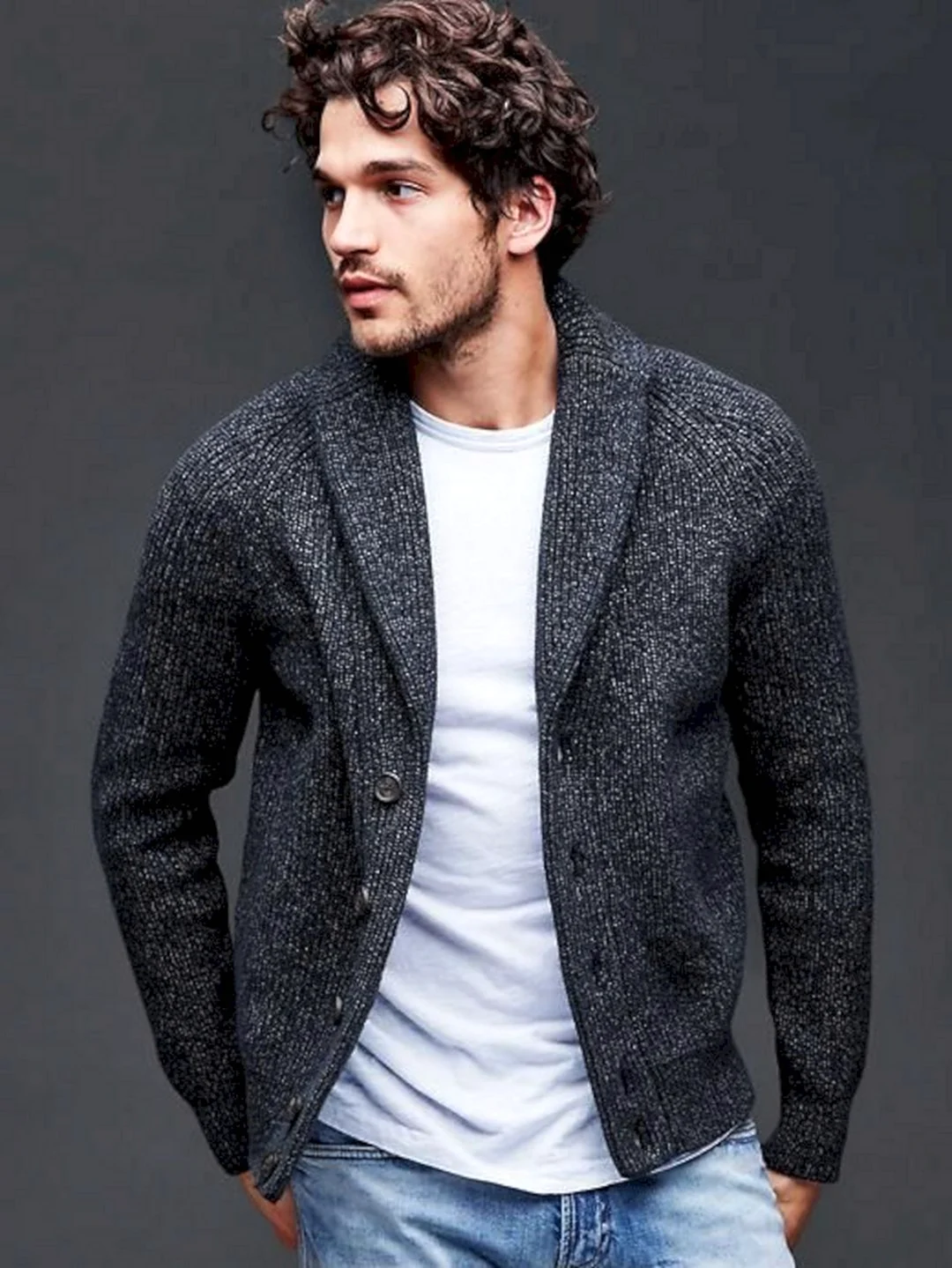Кардиган кэжл Кэжуал мужской