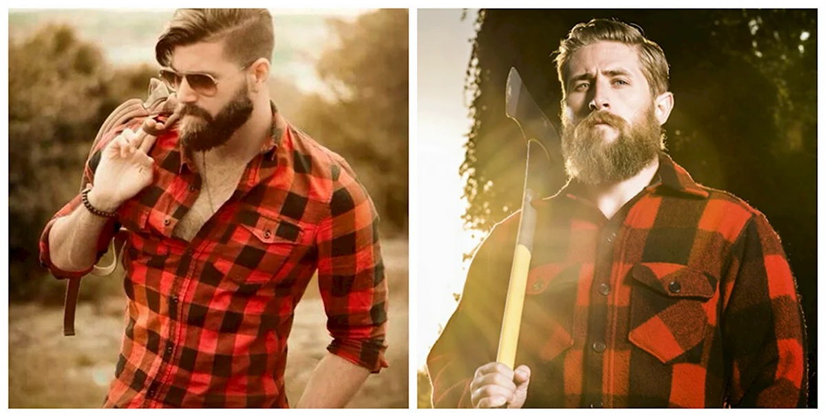 Лесоруб в клетчатой рубашке