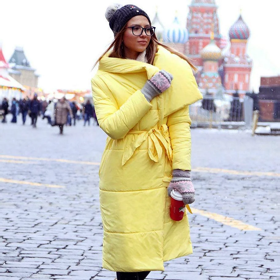 Hybrid пуховое пальто силуэт «кокон» 420215