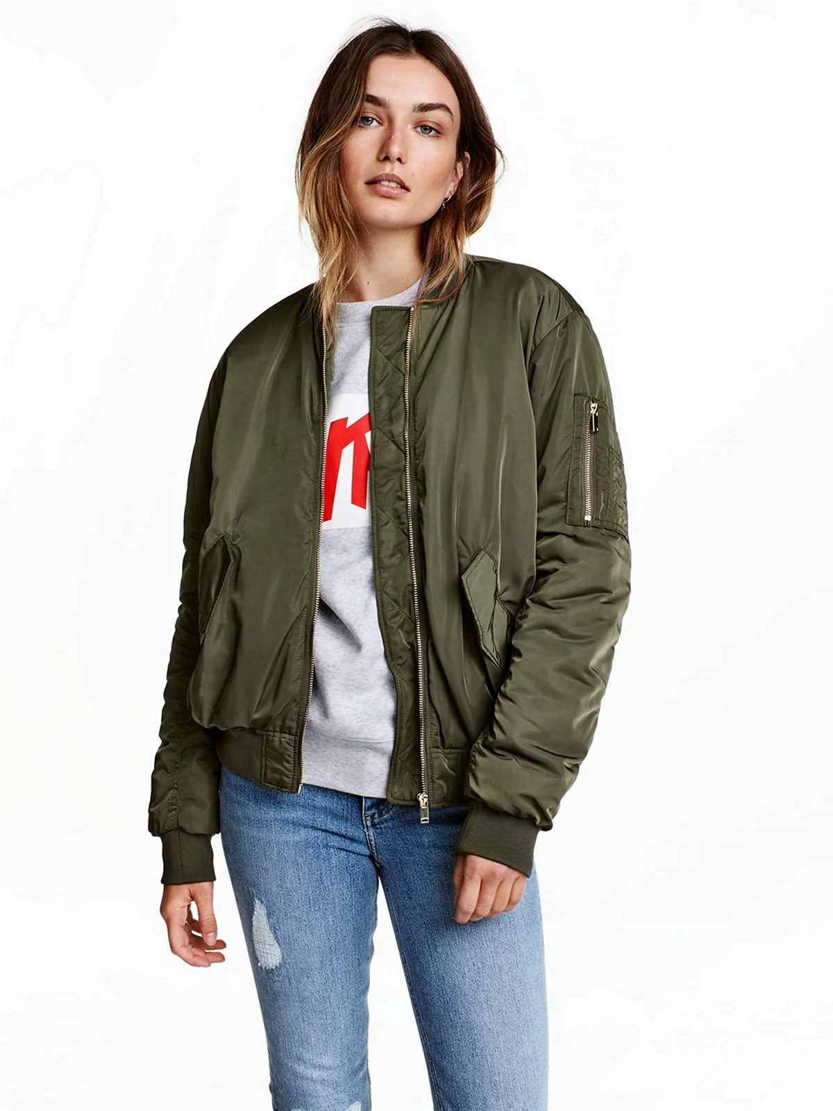 HM куртка бомбер женская Oversize