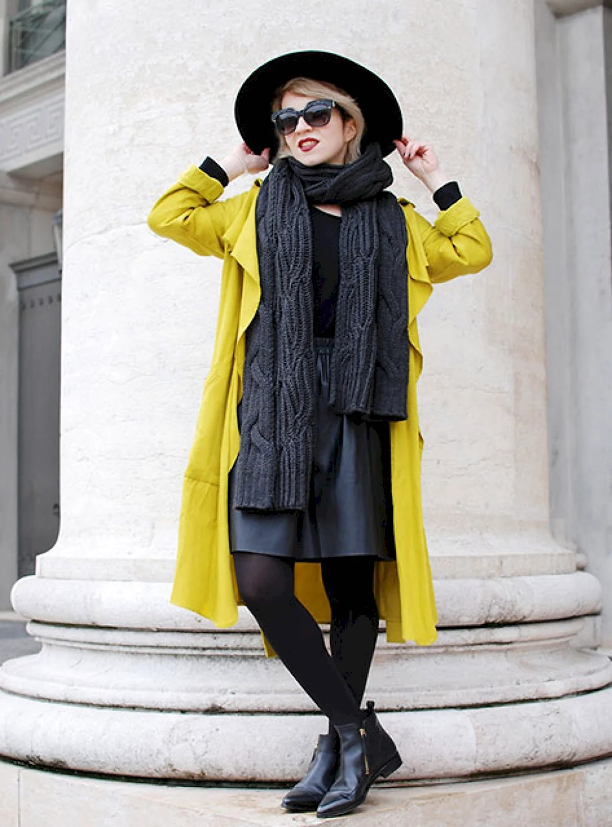 Тренч Zara желтый