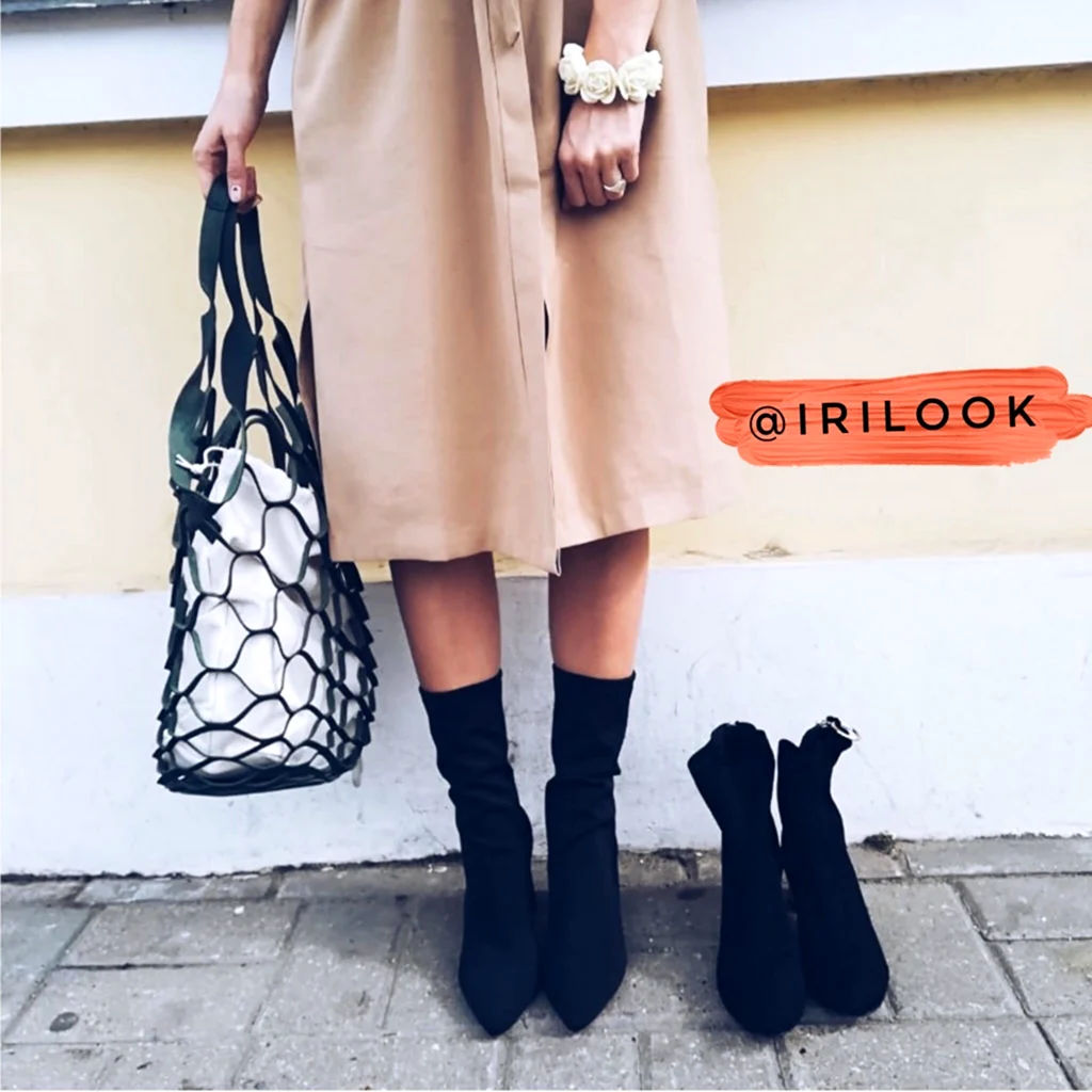 Ботильоны с носками и юбкой