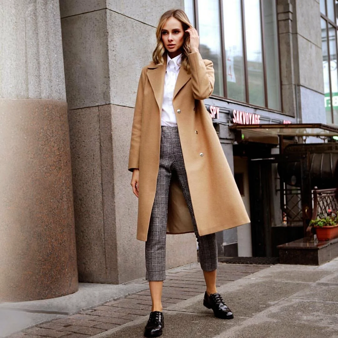 Пальто кэмел Хромченко