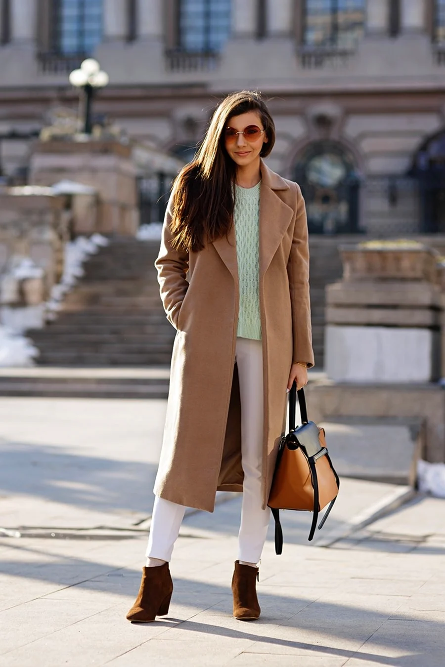 Пальто кэмел аутфиты 2021