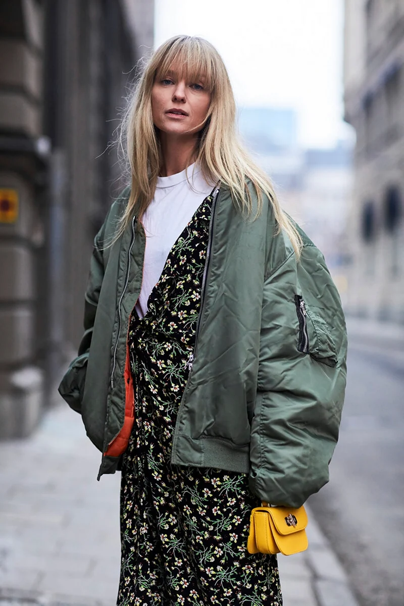 Бомбер Oversize Street Style