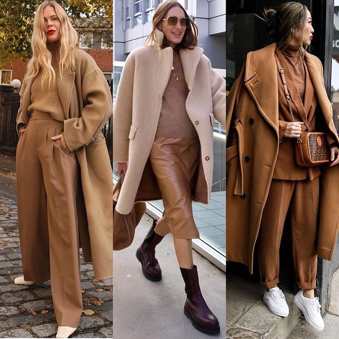 Пальто кэмел 2022