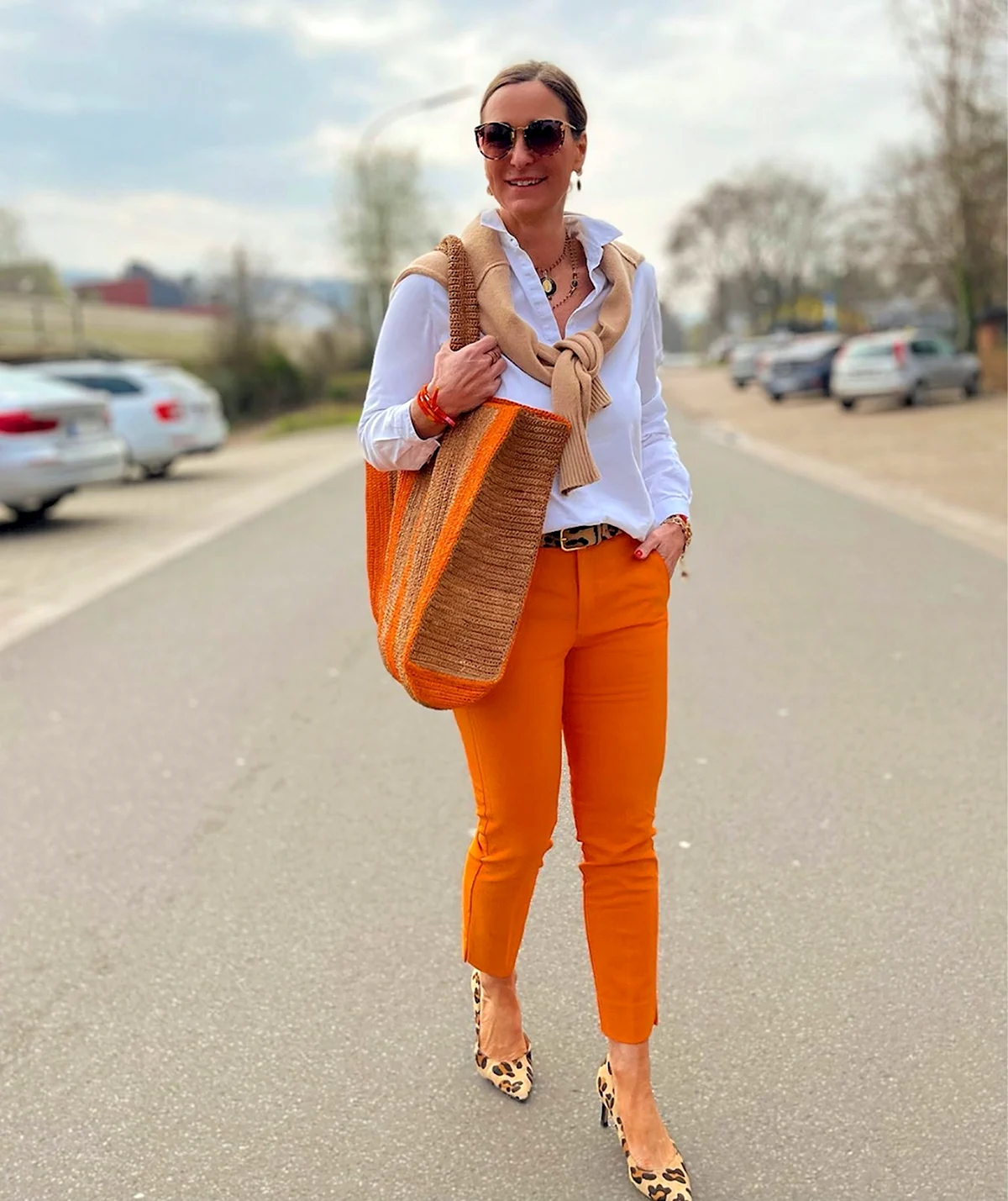 Сочетание с оранжевым для блондинок