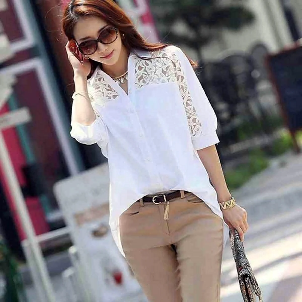 Белая блузка