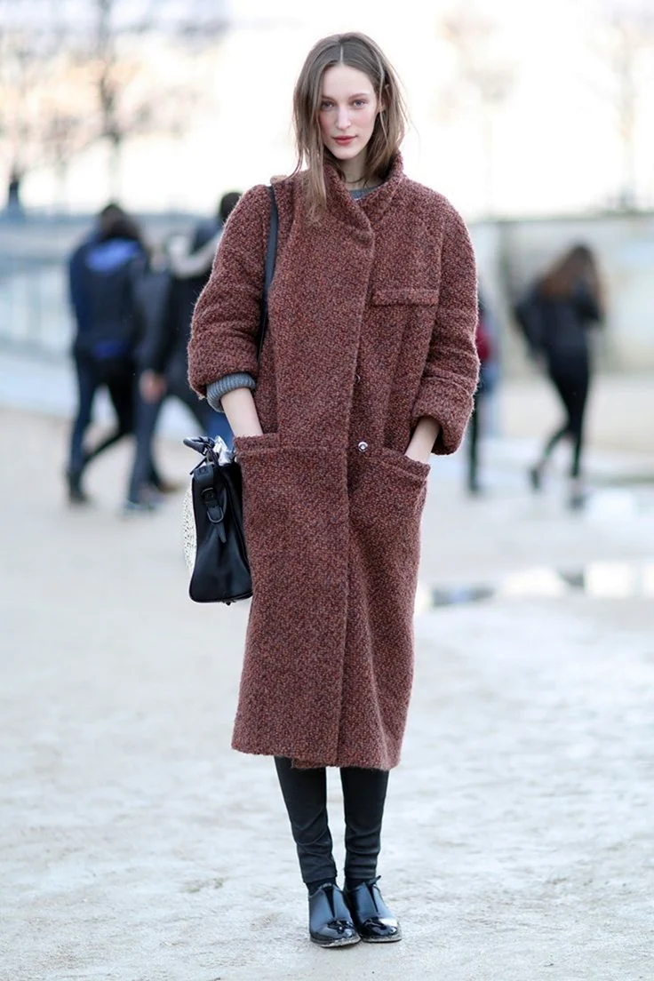 Альпака вязаная пальто