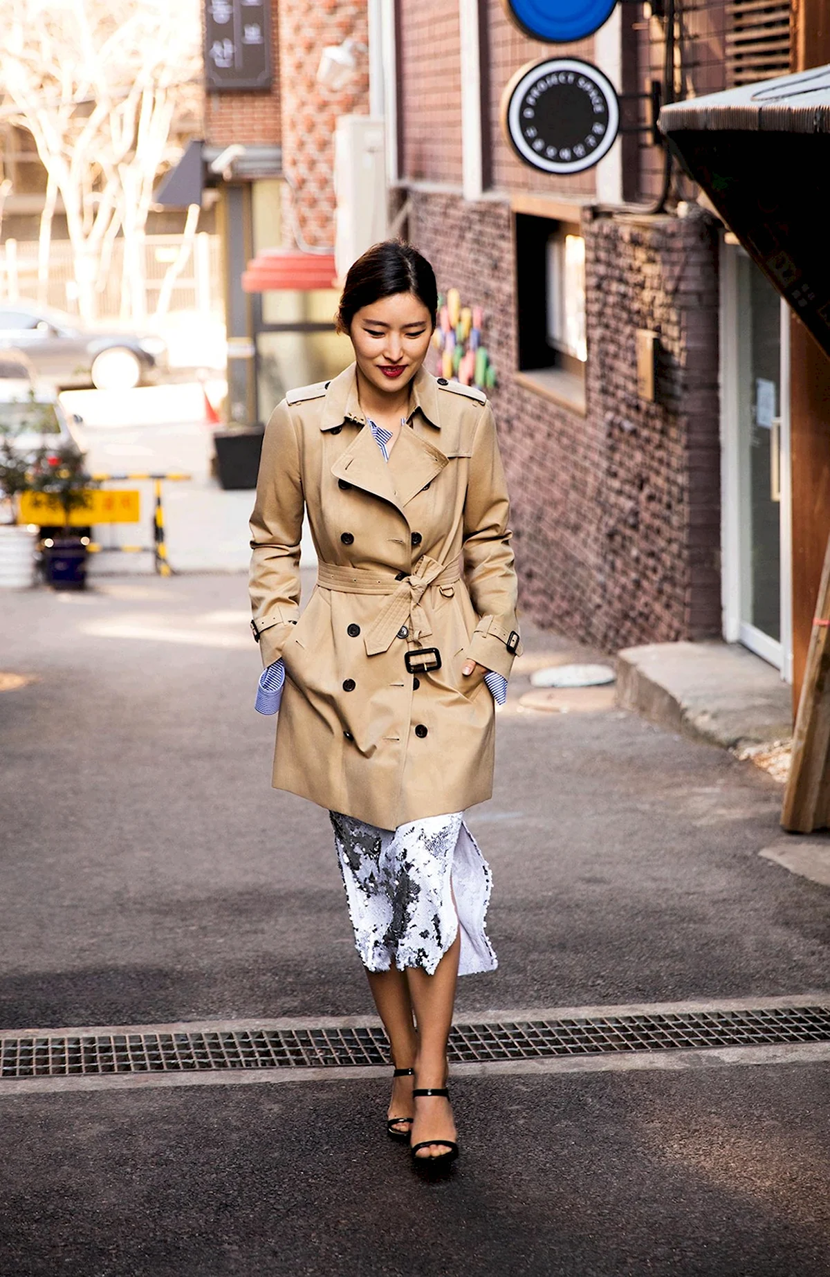 Тренч Burberry streetstyle Классик