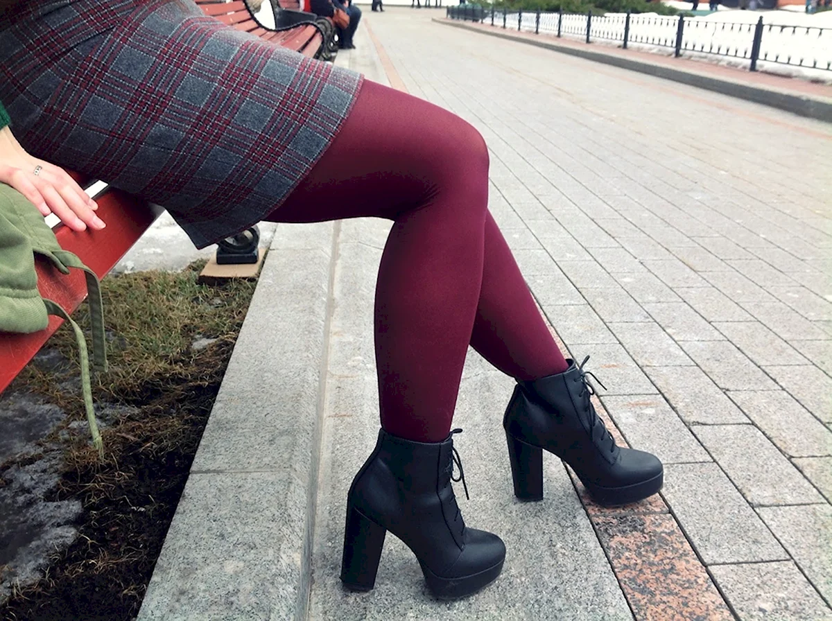 Осенние цветные колготки