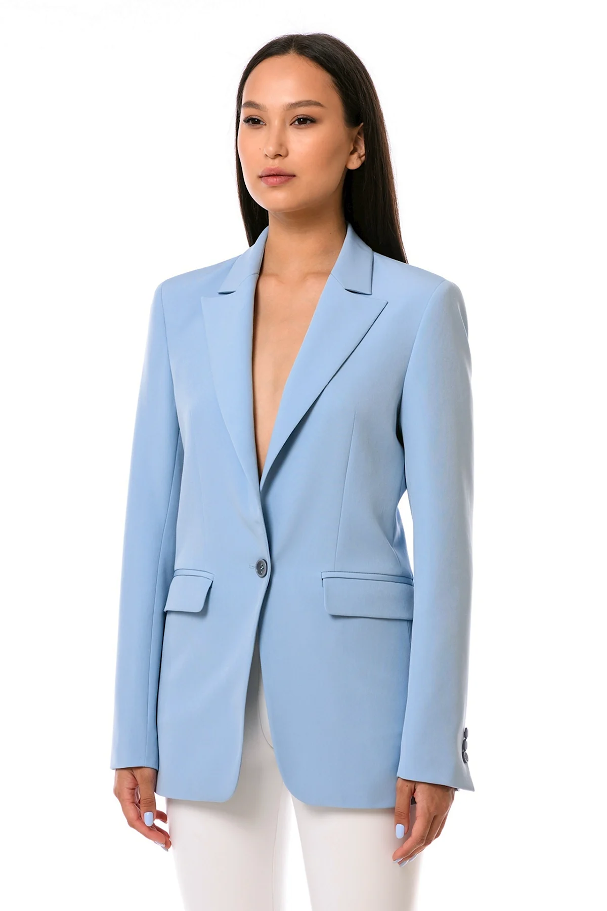 Голубой пиджак Зара