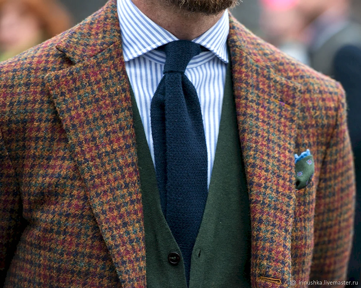 Harris Tweed зеленый галстук