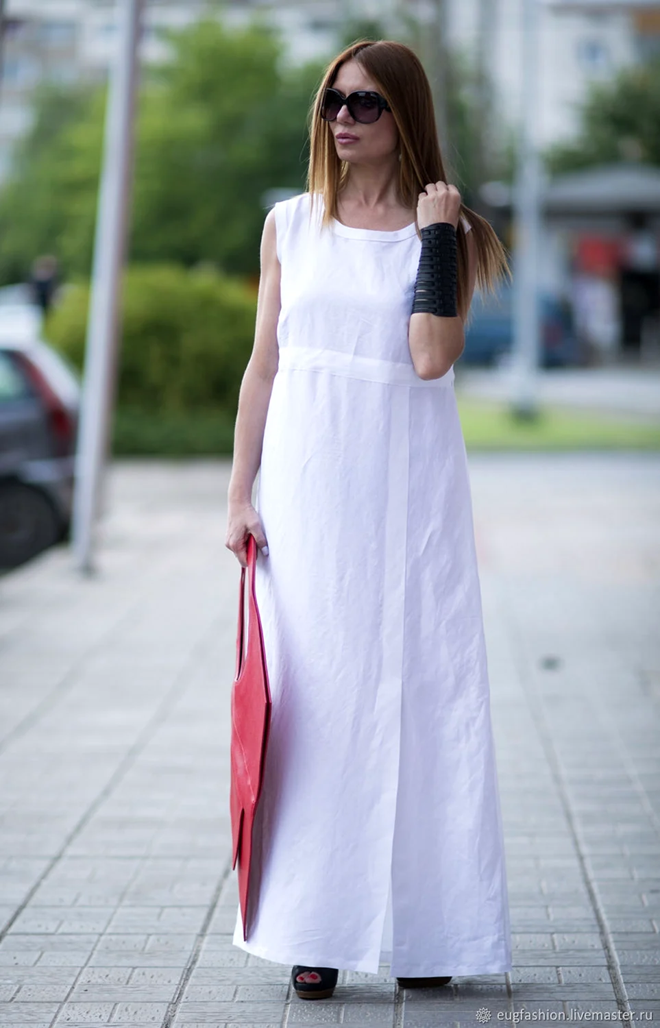 White Linen Maxi Dress