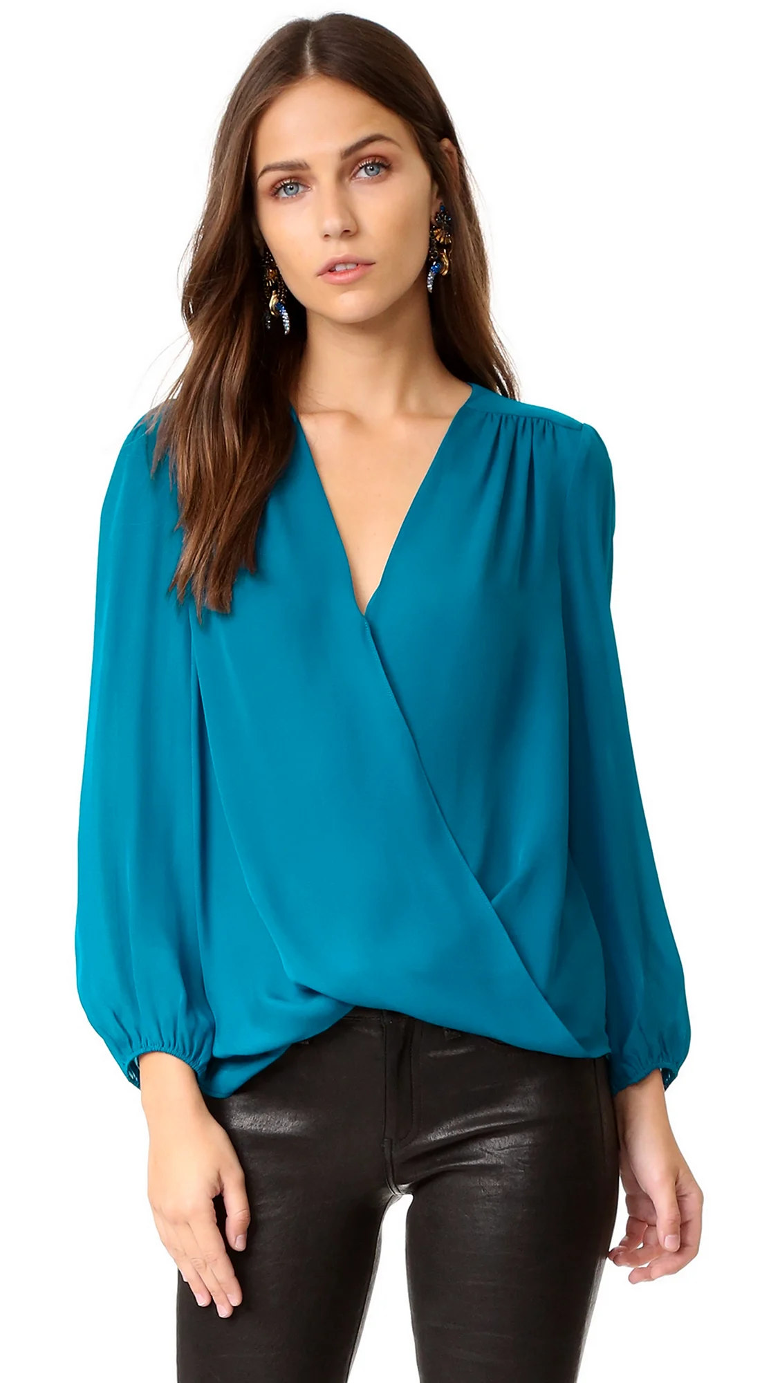 Шелковая блузка с драпировкой