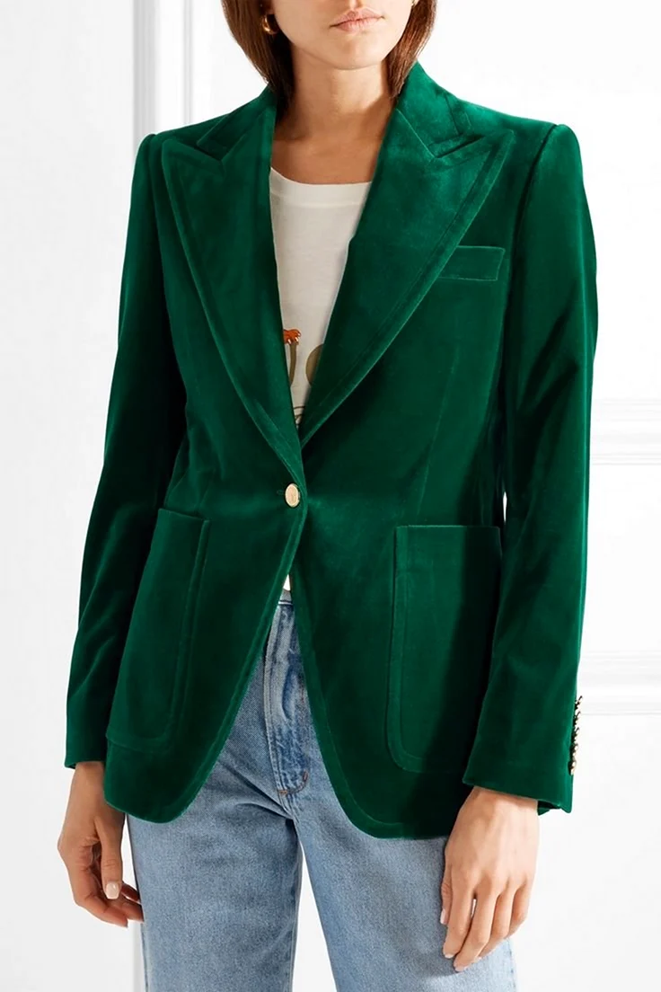 Пиджак бархатный гуччи зеленый