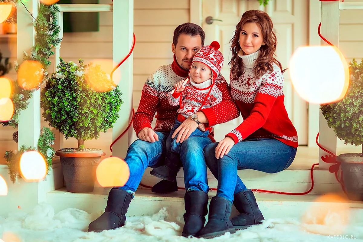 Новогодняя фотосессия семейная