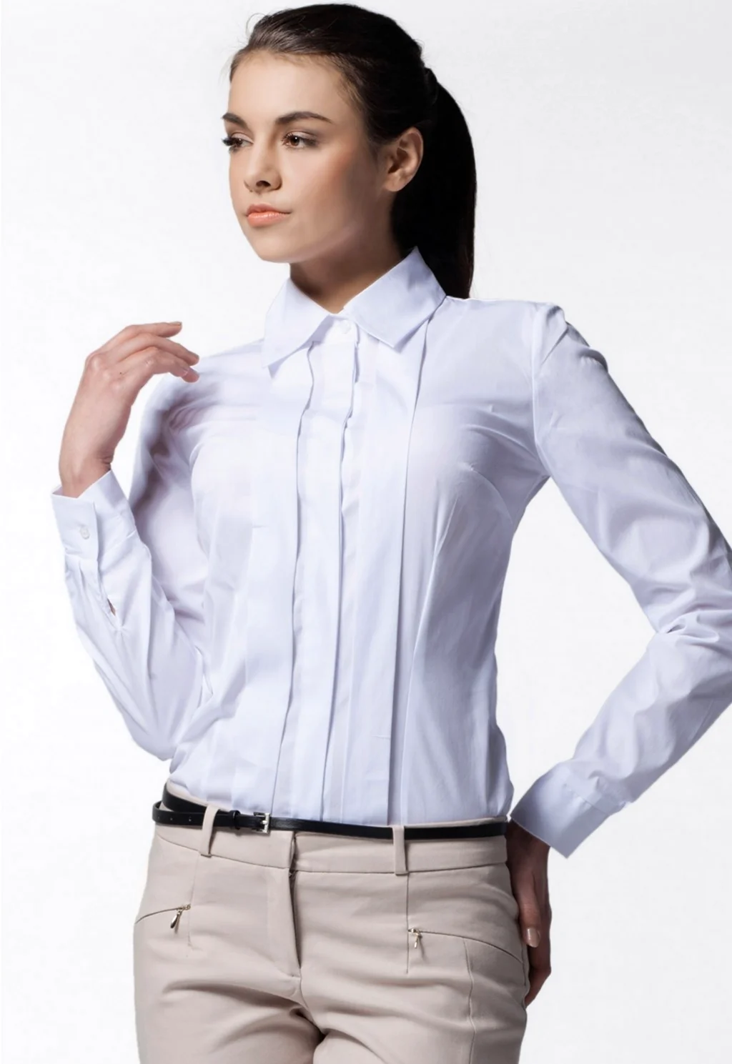 Белые блузки рубашки женские стильные