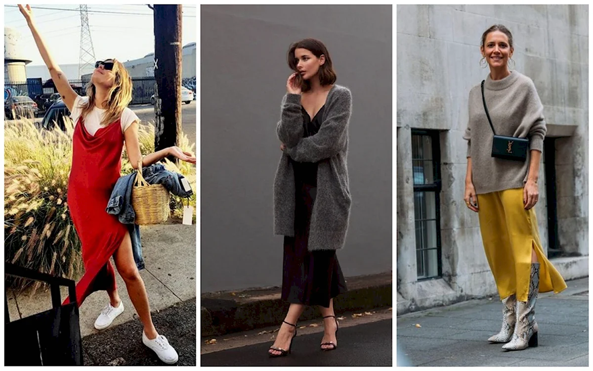 С какой обувью носить платье комбинацию