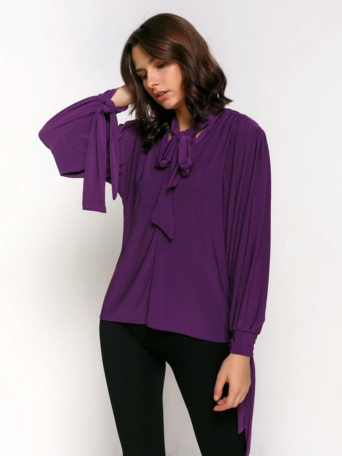 Сиреневая блузка Zara