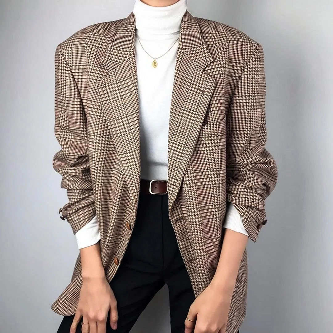 Клетчатый пиджак женский