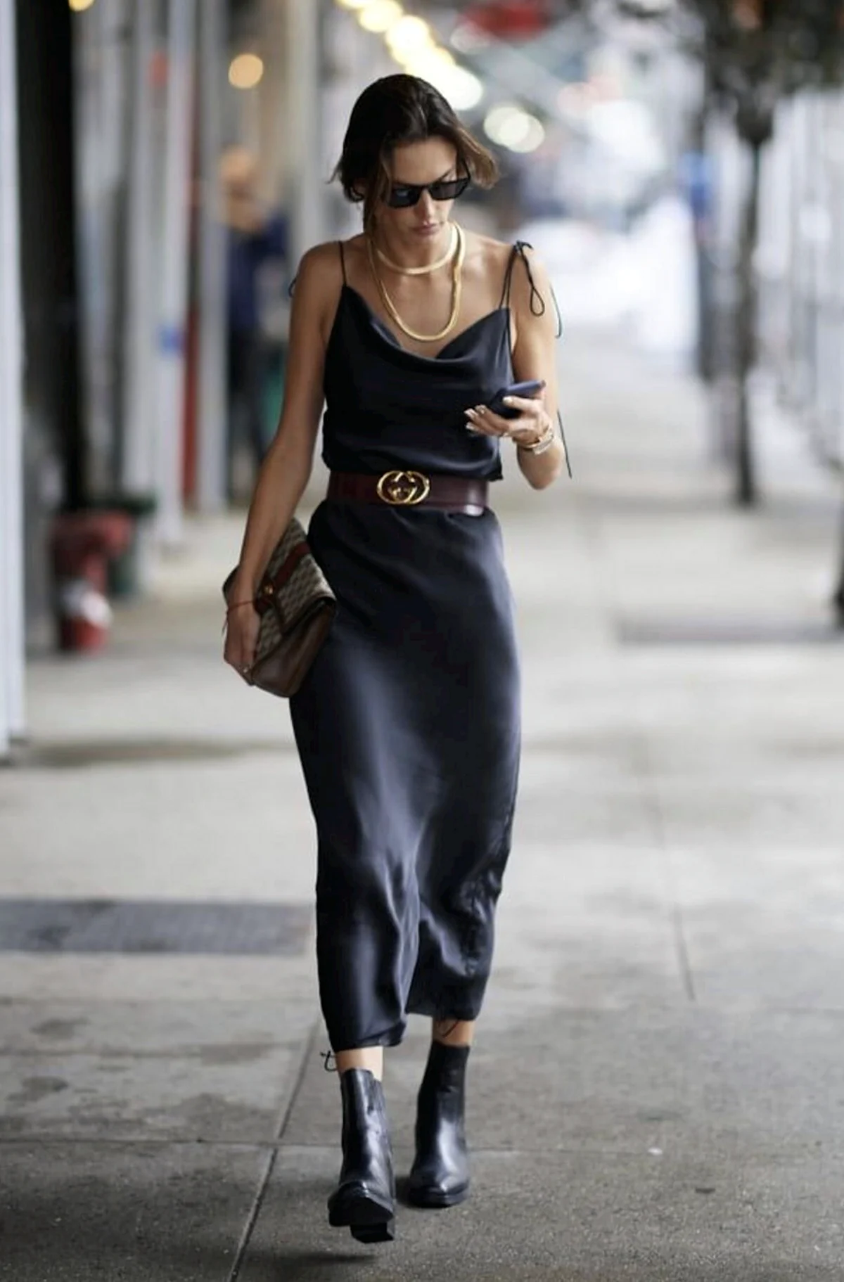 Платье комбинация стрит стайл 2021