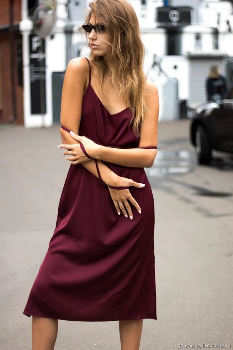 Шелк Армани платье комбинация