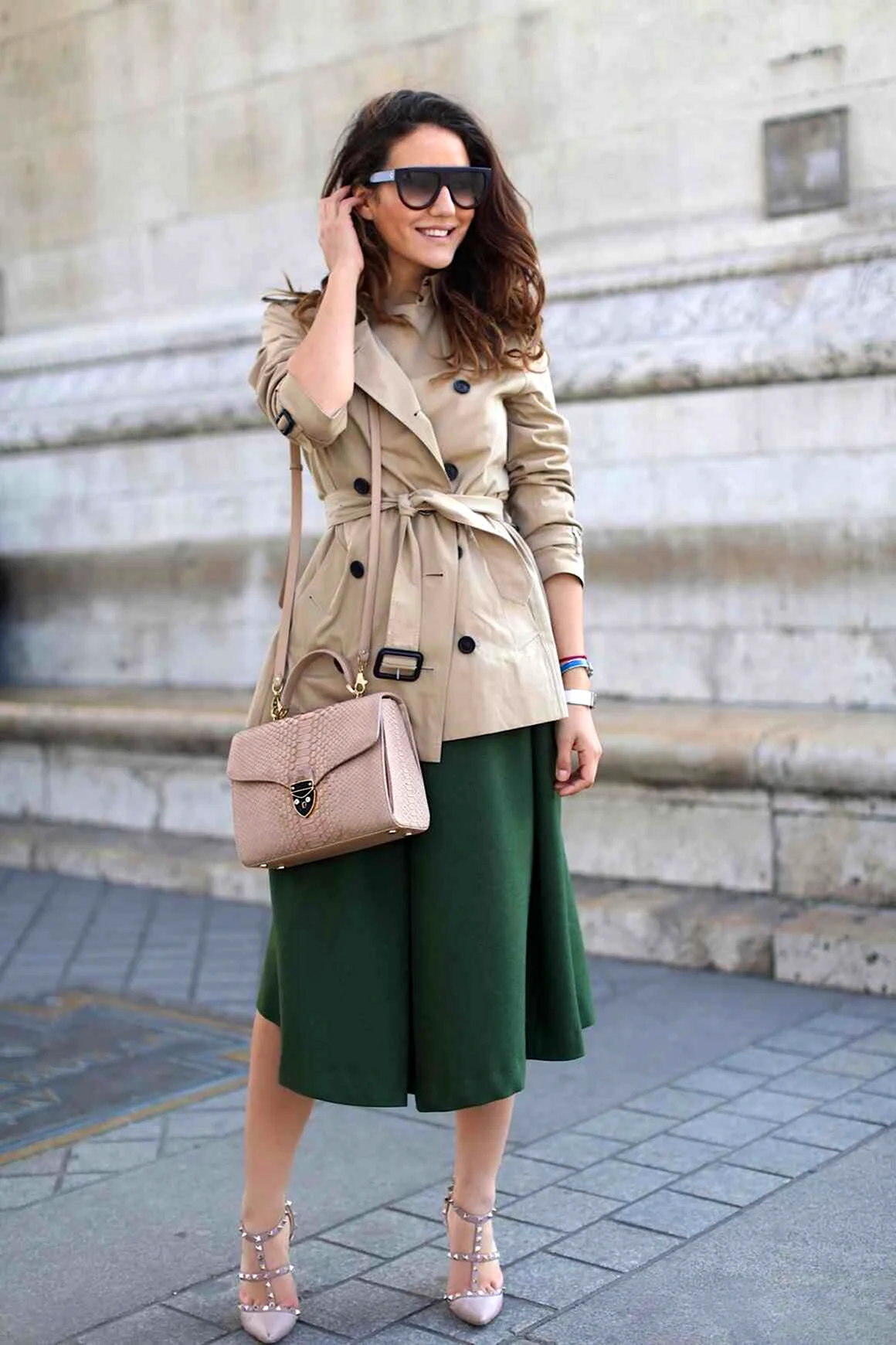 Тренч с юбкой