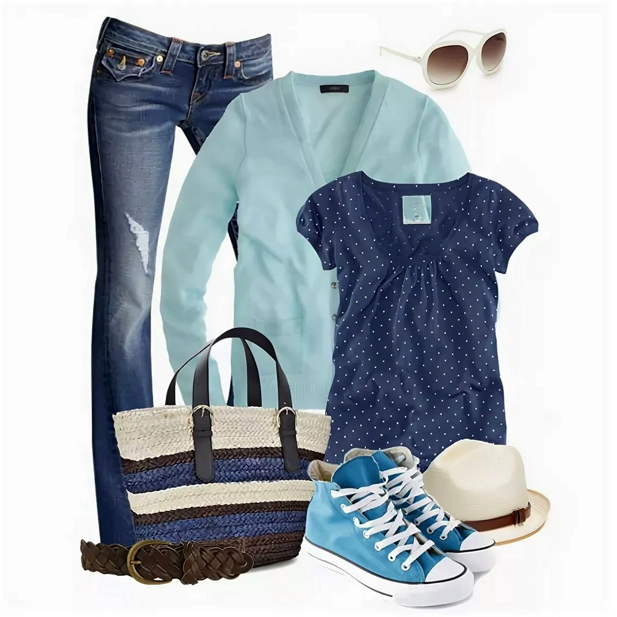 Комплект одежды синего цвета